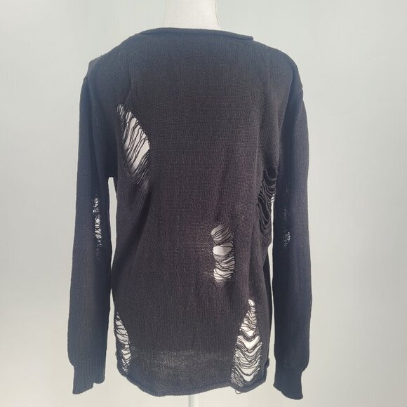 XXI Black Graphic Distressed Los Angeles Sweater - Picture 6 of 10